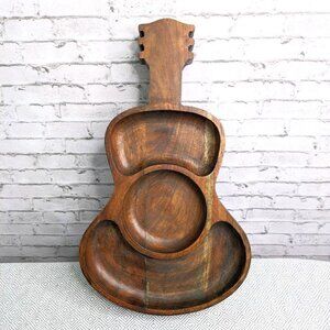 DOLLY PARTON Guitar - Acacia wood / charcuterie board / tray - NWOT